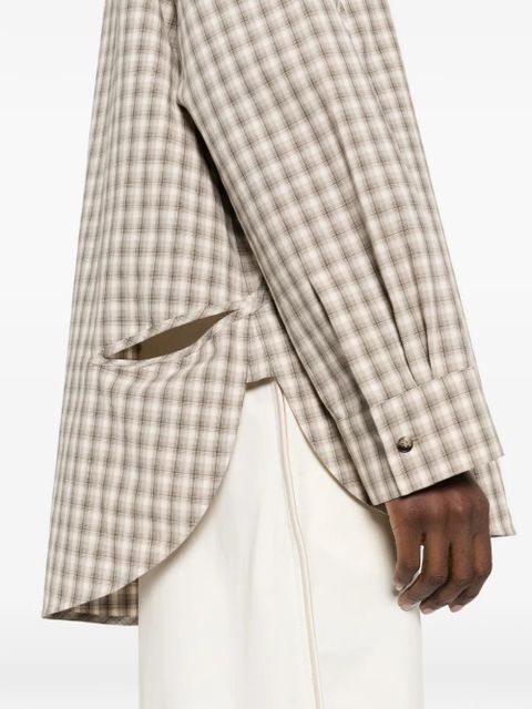 Nanushka plaid-detail shirt - Neutrals