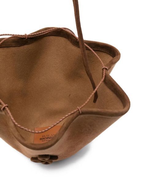Ruslan Baginskiy pleated suede bucket bag - Brown - zdjęcie produktu nr 2
