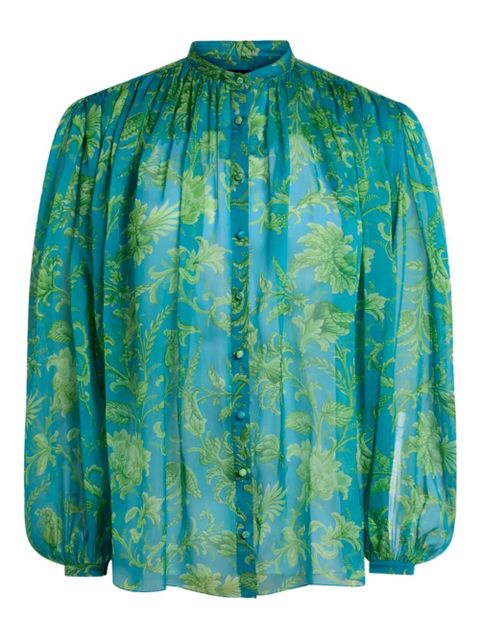 ETRO gathering floral top - Blue - zdjęcie produktu nr 1