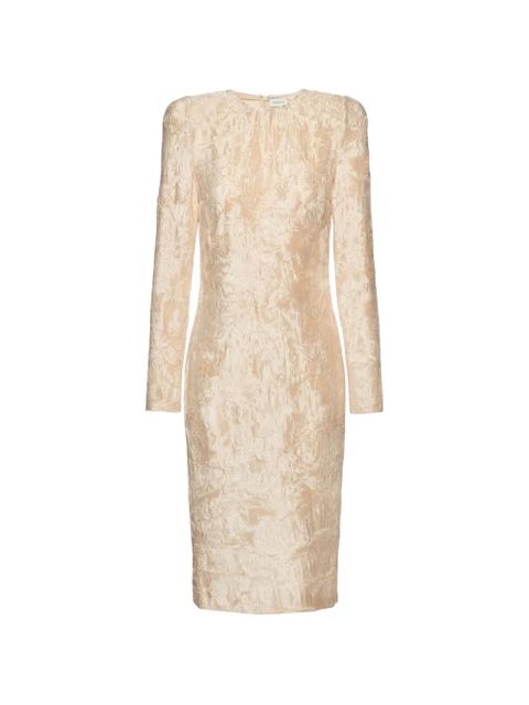 Magda Butrym textured long-sleeve midi dress - Neutrals - zdjęcie produktu nr 1