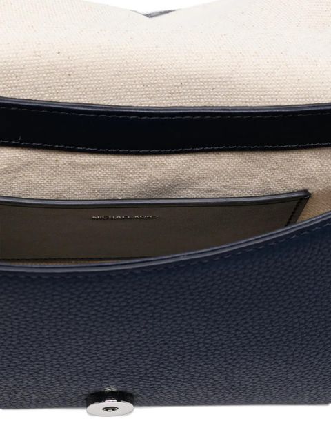 Michael Kors Medium Nolita l eather chain logo shoulder bag - Blue