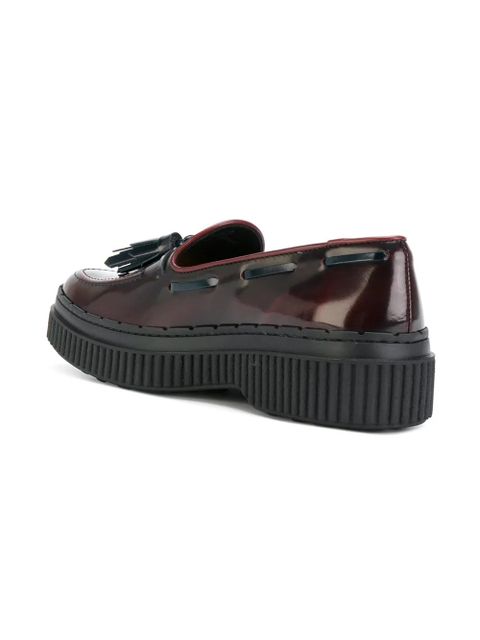 Tod's tasselled flatform loafers - Red