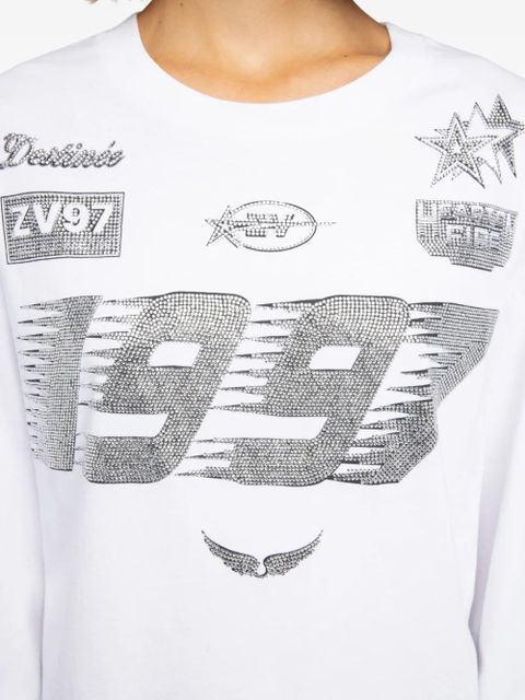 Zadig&Voltaire strass multi cross top - White