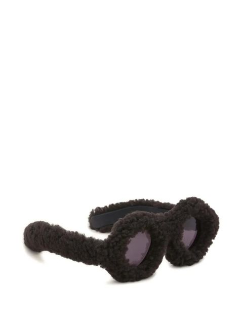 Marni Jantu fur round sunglasses - Black - zdjęcie produktu nr 2