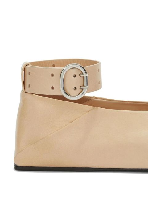Jil Sander Scarpa leather ballerina shoes - Neutrals - zdjęcie produktu nr 2