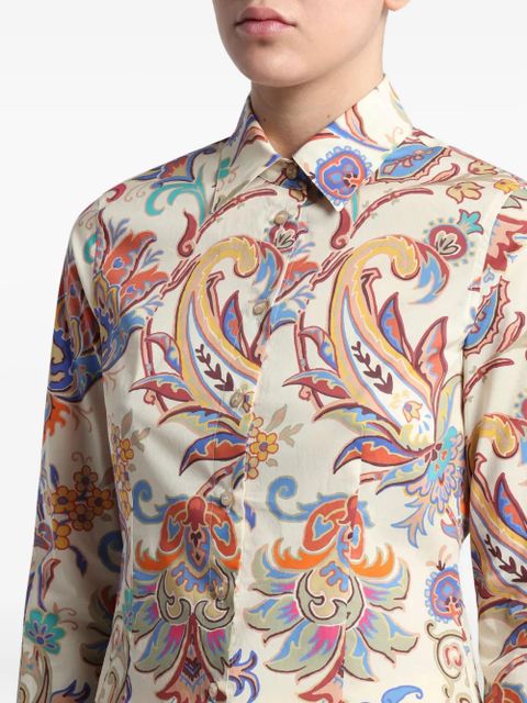 ETRO floral-print poplin shirt - Neutrals - zdjęcie produktu nr 2