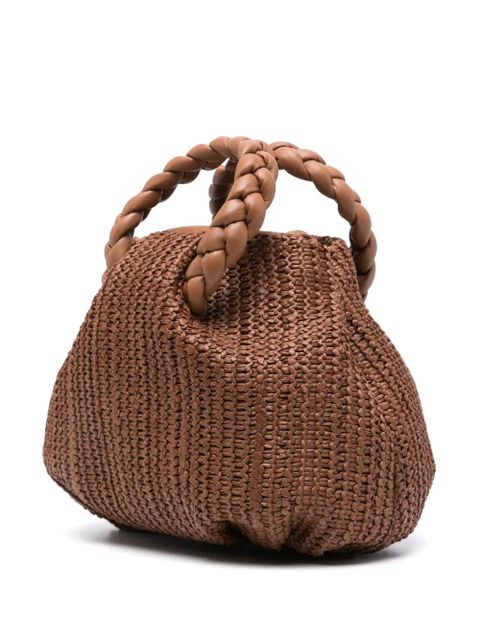 Hereu Bombon woven-raffia tote bag - Brown