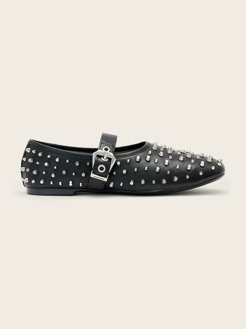 AllSaints baleriny skórzane Sabine Stud Shoe