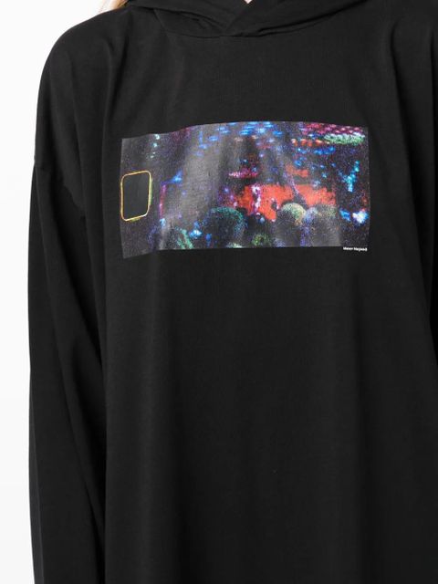 MM6 Maison Margiela numbers-motif cotton dress - Black