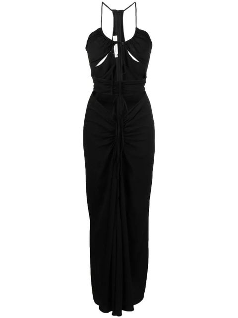 Christopher Esber cut-out ruched midi dress - Black - zdjęcie produktu nr 1