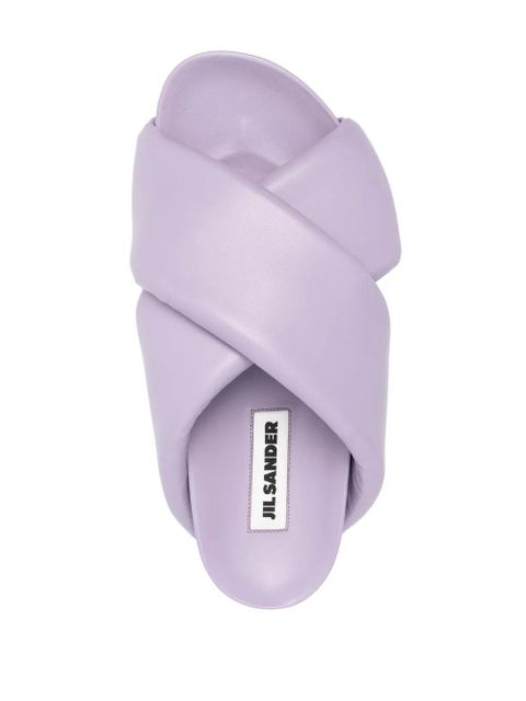 Jil Sander crossover-strap slip-on sandals - Purple