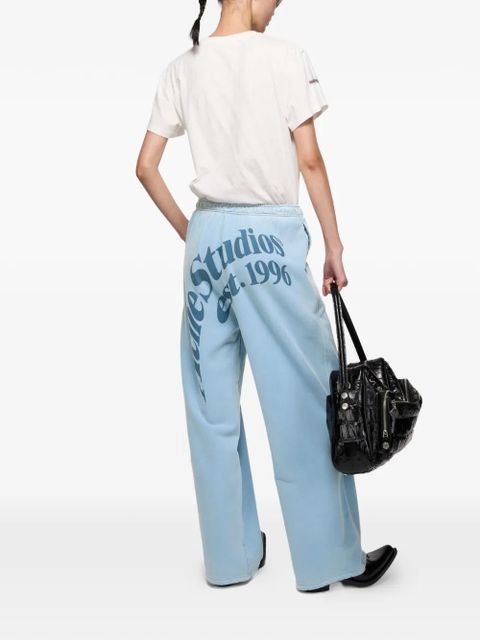 Acne Studios logo cotton trousers - Blue - zdjęcie produktu nr 2