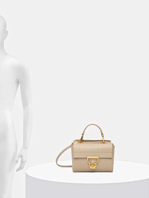 Coccinelle torebka skórzana ARLETTIS PLISSE kolor beżowy E1 UD9 55 B7 01