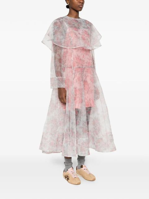 GANNI ruffled floral midi dress - White - zdjęcie produktu nr 2