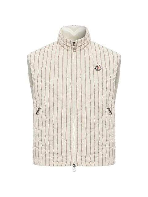 Moncler Aussa pinstriped quilted gilet - Neutrals - zdjęcie produktu nr 1