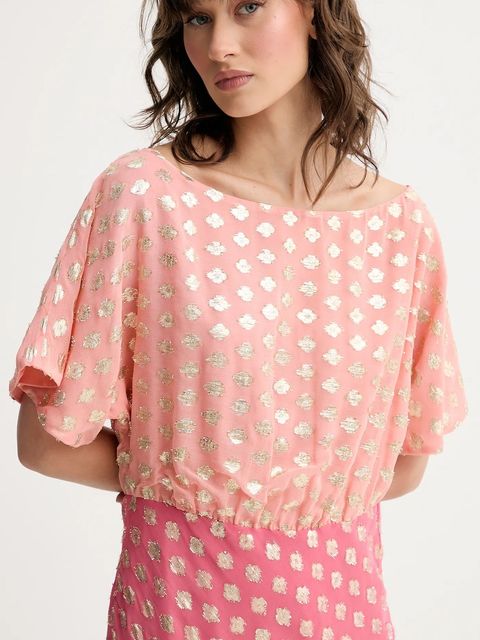 Never Fully Dressed sukienka kolor różowy maxi prosta NFDDR2090