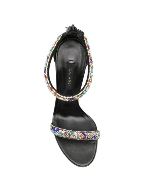 Casadei Blade Vegas crystal-embellished sandals - Black