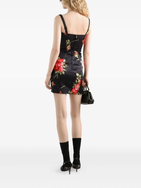 Dolce & Gabbana floral mini dress - Black