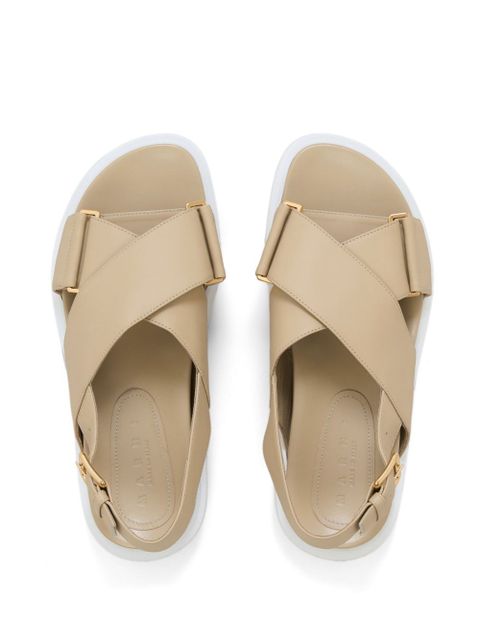 Marni leather sandals - Neutrals