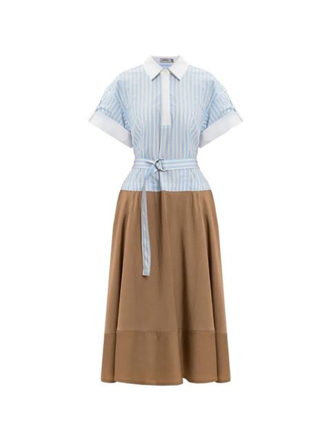 Simkhai striped belted shirt dress - Brown - zdjęcie produktu nr 1