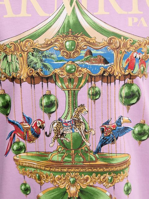 Farm Rio t-shirt bawełniany damski kolor różowy 354549