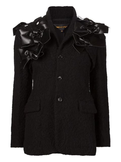 Comme Des Garçons single-breasted bow-detail blazer - Black - zdjęcie produktu nr 1