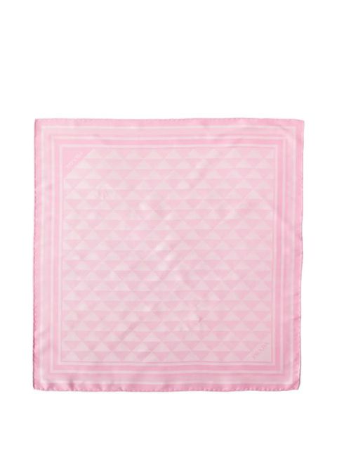 Prada jacquard silk scarf 55x55 - Pink