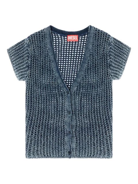 Diesel M-Rez knitted button-up cardigan - Blue - zdjęcie produktu nr 1