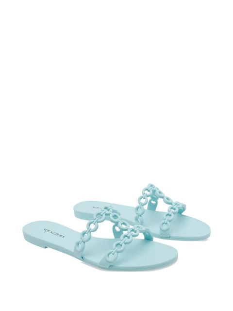 Aquazzura chain round-toe slides - Blue - zdjęcie produktu nr 2