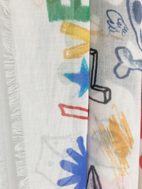 Zadig&Voltaire Maxi Delta Humberto frayed scarf - Neutrals - zdjęcie produktu nr 2