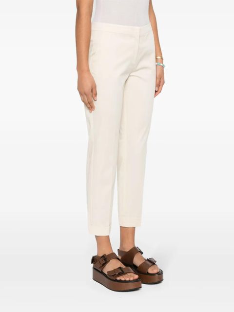 ETRO cropped gabardine trousers - Neutrals