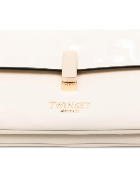 TWINSET gold-tone-hardware clutch bag - Neutrals