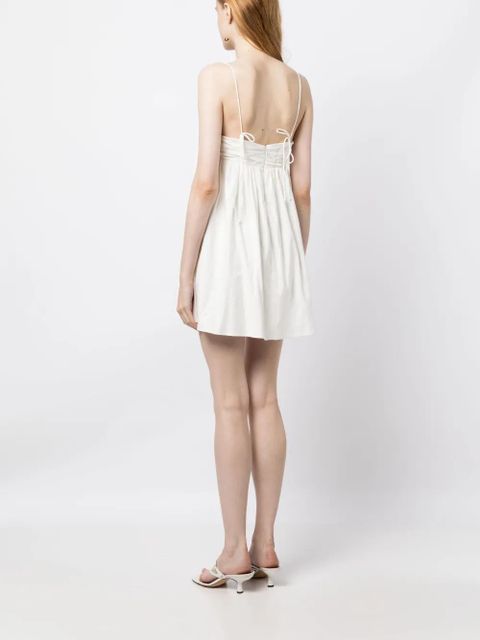 Reformation Catarina ruched minidress - White