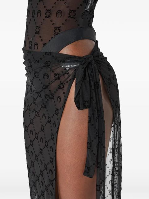 Marine Serre Moonogram cover-up - Black