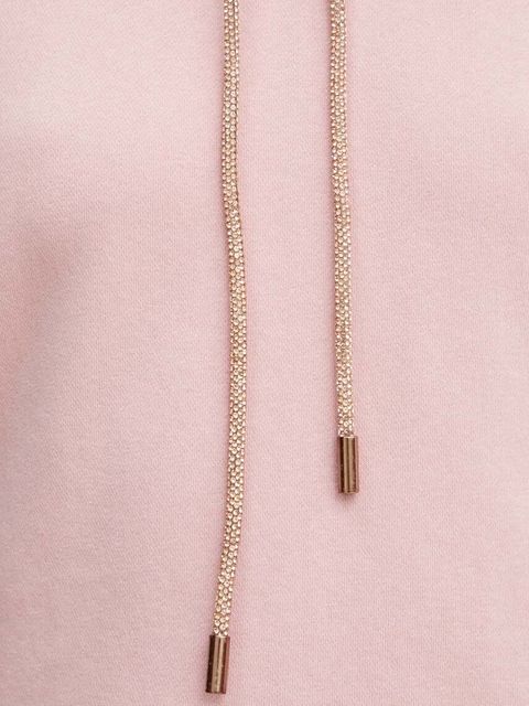 Silvian Heach bluza bawełniana LINDER damska kolor różowy z kapturem gładka GPA24338FE