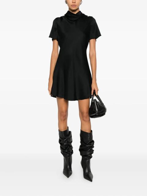 STAUD Iris cowl neck short sleeve dress - Black - zdjęcie produktu nr 2