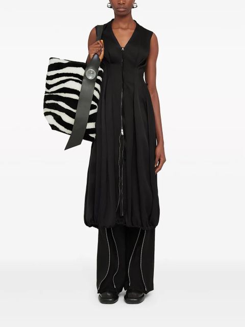 Jil Sander pleated fitted dress - Black - zdjęcie produktu nr 2