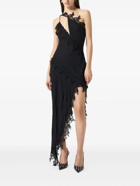 Blumarine asymmetrical lace-embellished dress - Black - zdjęcie produktu nr 2