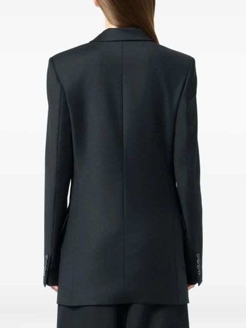 Blumarine embroidered-logo single-breasted blazer - Black - zdjęcie produktu nr 2