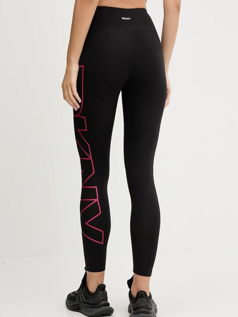 Dkny legginsy B. COMPRESSION damskie kolor czarny z nadrukiem DP5P3453