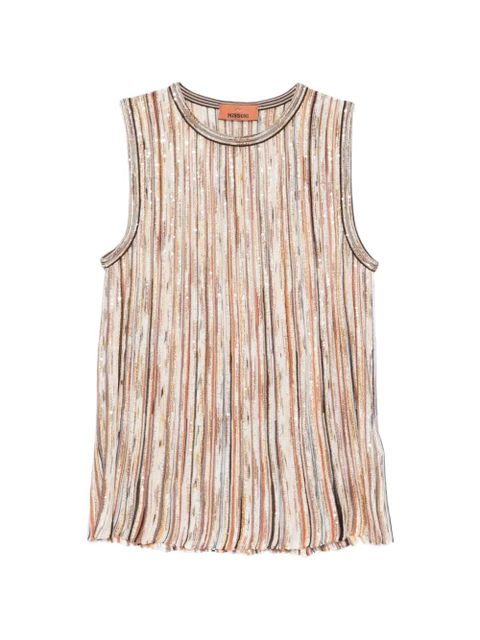 Missoni striped embellished top - Neutrals - zdjęcie produktu nr 1