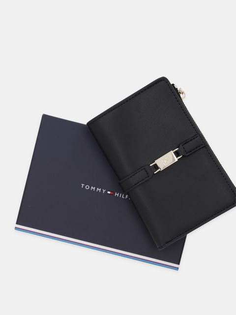 Tommy Hilfiger portfel damski kolor czarny AW0AW18134
