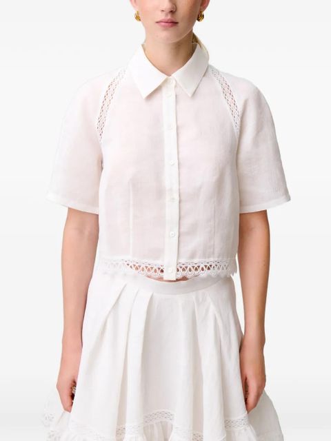 Claudie Pierlot lace-trim shirt - White