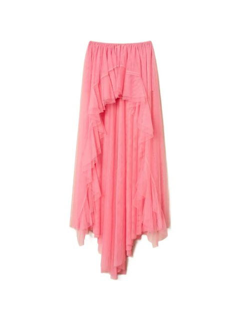TWINSET x Myfo asymmetric tulle skirt - Pink