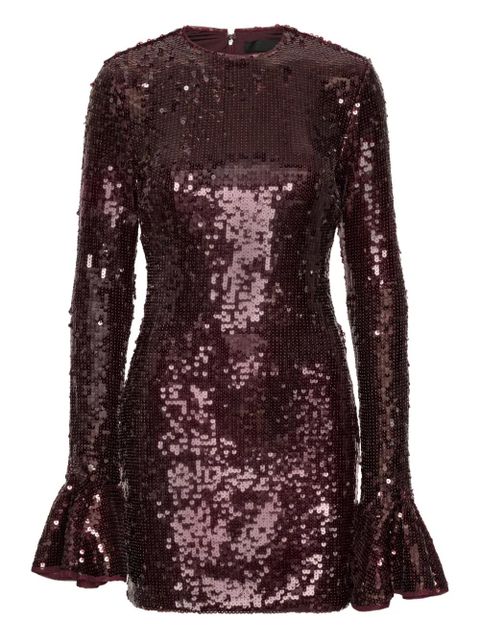 ROTATE BIRGER CHRISTENSEN sequin-embellishment mini dress - Brown - zdjęcie produktu nr 1
