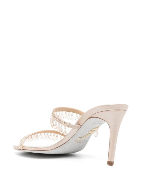 René Caovilla 90mm chandelier sandals - Neutrals