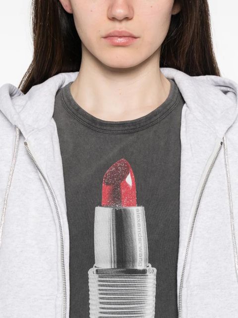 Alexander Wang lipstick-print T-shirt - Grey