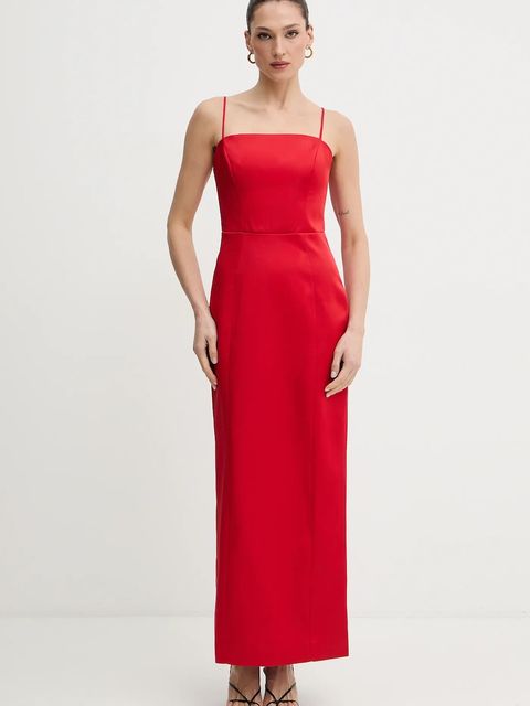 Bardot sukienka kolor czerwony midi prosta 60179DB - zdjęcie produktu nr 1