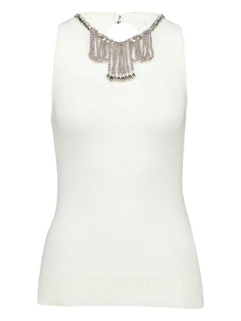 Rabanne embellished sleeveless tank top - Neutrals - zdjęcie produktu nr 1