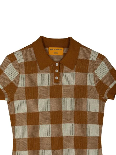 Guest In Residence gingham polo mini dress - Brown
